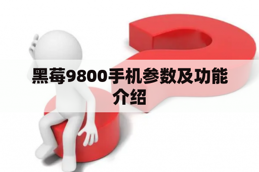 黑莓9800手机参数及功能介绍