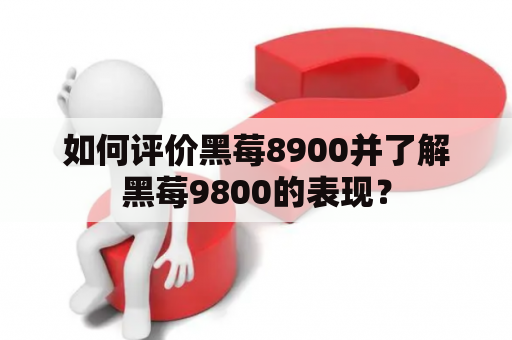 如何评价黑莓8900并了解黑莓9800的表现？