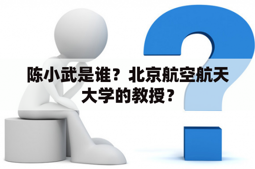 陈小武是谁？北京航空航天大学的教授？