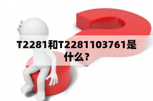 T2281和T2281103761是什么？