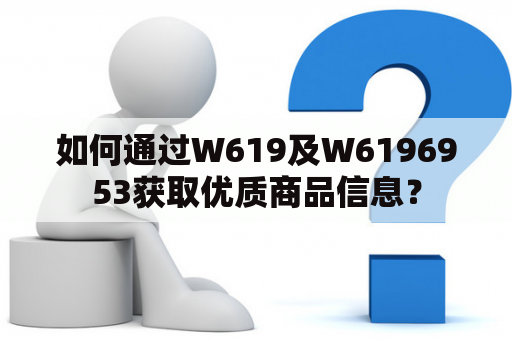 如何通过W619及W6196953获取优质商品信息？