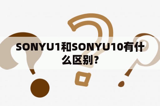 SONYU1和SONYU10有什么区别？