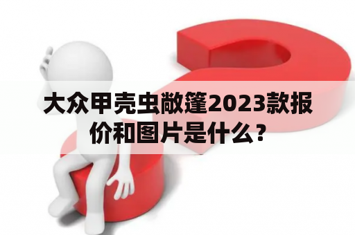 大众甲壳虫敞篷2023款报价和图片是什么？