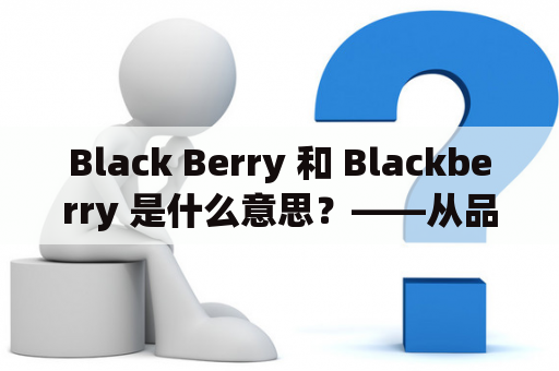 Black Berry 和 Blackberry 是什么意思？——从品牌、历史、产品、市场四个方面分析